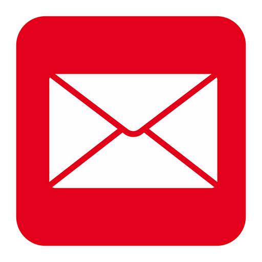 Icon Mail Button, rot-weiß