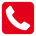icon telefon button rot